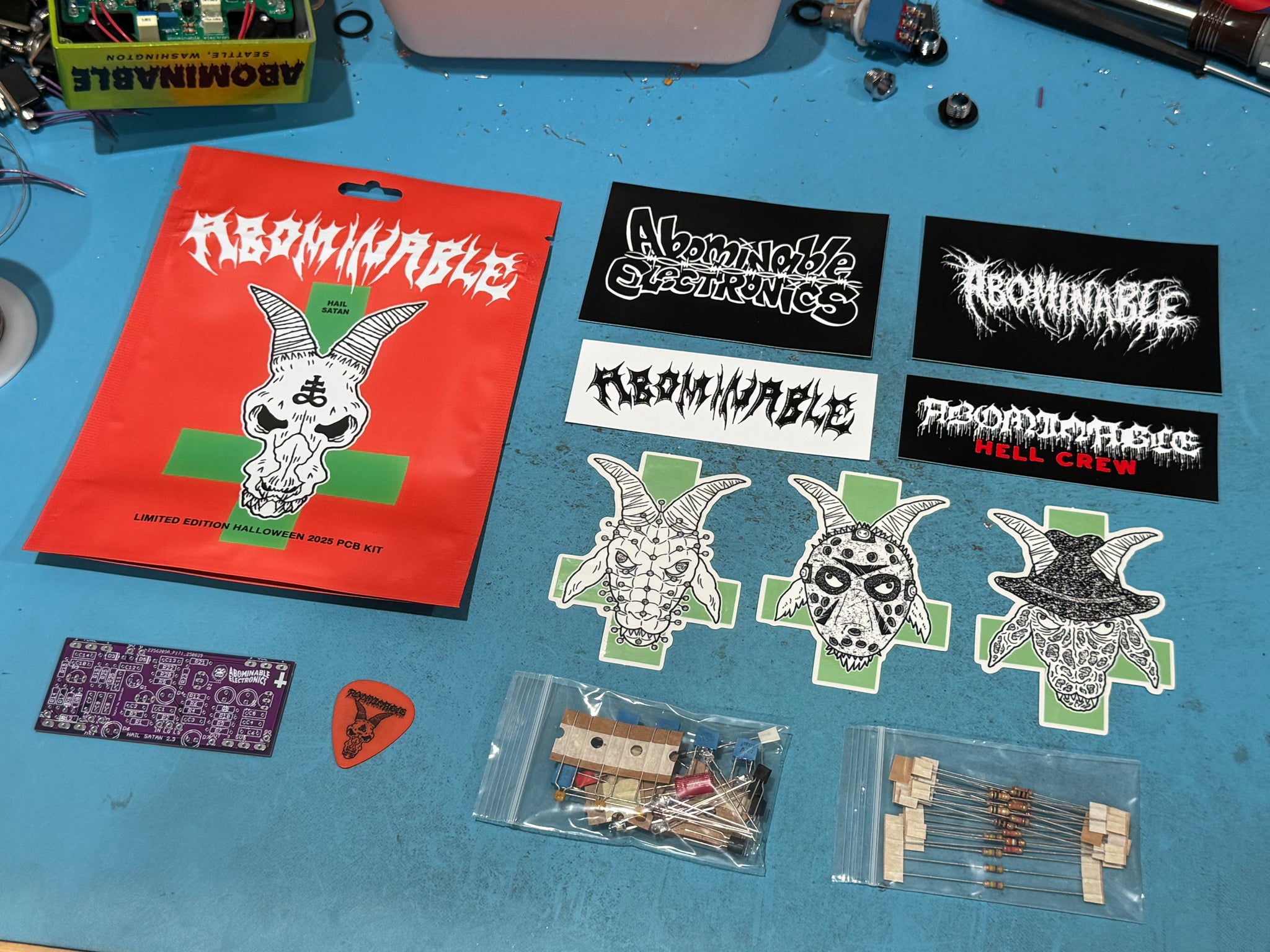 Satanic Diy Hail Satan DIY PCB Kit - Limited Halloween Edition /100 – Abominable ...