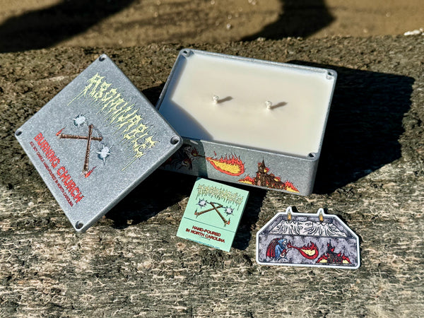 BURNING CHURCH 8oz SOY PEDAL CANDLE