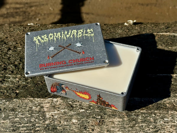 BURNING CHURCH 8oz SOY PEDAL CANDLE